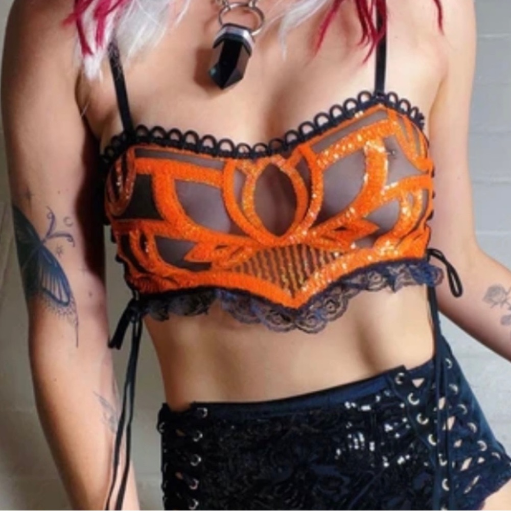XS Disco Lemonade Pumpkin Queen Top
